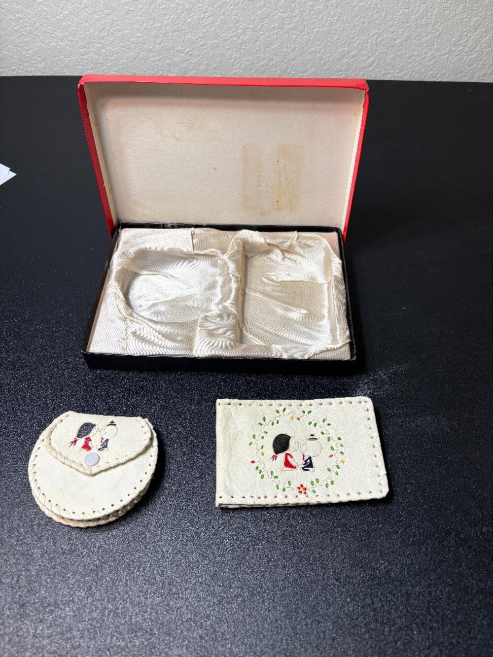 Vintage Child's Leather Coin Purse and Wallet Charlie & Lucy Lookalike